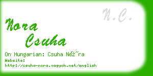 nora csuha business card